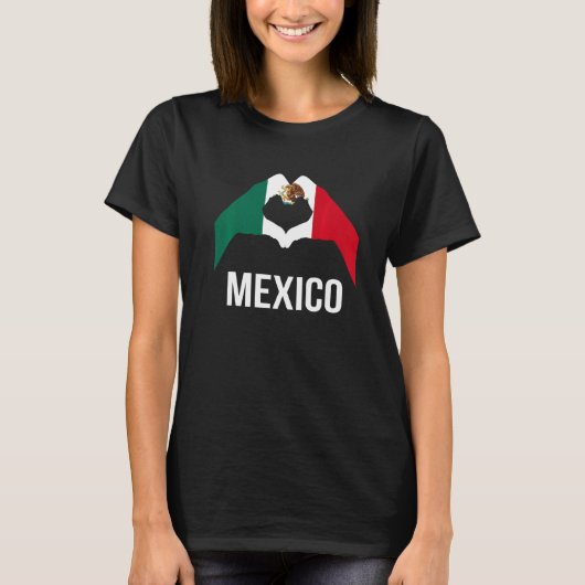 メキシコ国旗ラブメキシコ4 Tシャツ (正面)