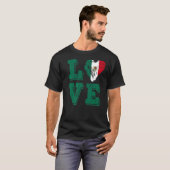 メキシコ国旗ラブメキシコ Tシャツ (正面フル)