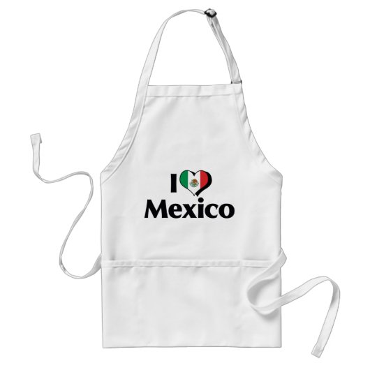メキシコ国旗大好き スタンダードエプロン (正面)