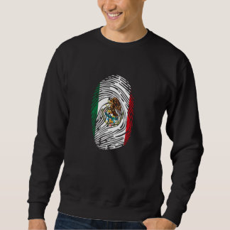 メキシコ国旗指紋DNA スウェットシャツ