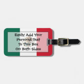 メキシコ国旗簡単ID個人 ラゲッジタグ (正面横)