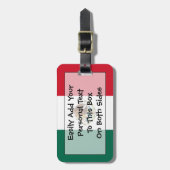 メキシコ国旗簡単ID個人 ラゲッジタグ (正面縦)