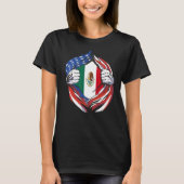 メキシコ国旗誇りを持ったアメリカ領マイメキシコ伝統 Tシャツ (正面)