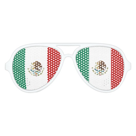 メキシコ国旗 アビエーターサングラス (正面)