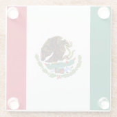 メキシコ国旗 ガラスコースター (裏面)