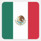 メキシコ国旗 スクエアシール (正面)