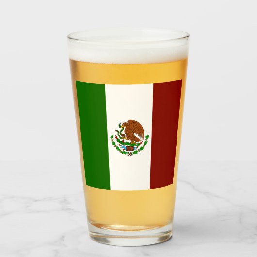 メキシコ国旗  タンブラーグラス (ドリンク正面)
