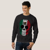 メキシコ国旗 ドクロ スカル メキシコ スウェットシャツ (正面フル)