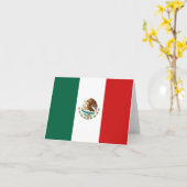 メキシコ国旗 ノートカード (黄色い花)