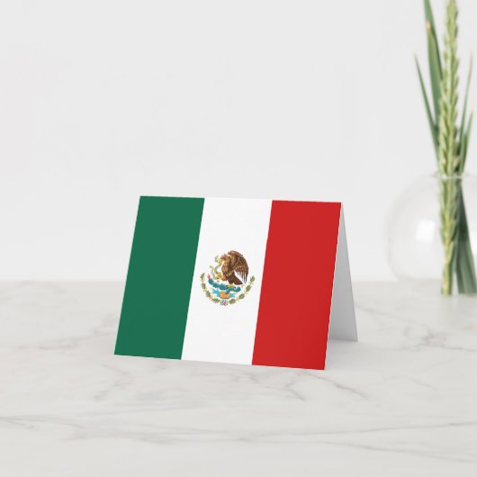 メキシコ国旗 ノートカード (正面)