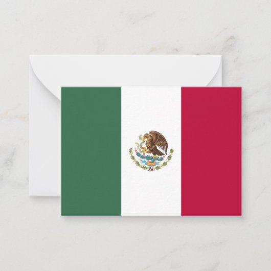 メキシコ国旗 ノートカード (正面)