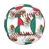 メキシコ国旗、ハート – ベースボール、ラブメキシコ 野球ボール (正面)