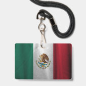 メキシコ国旗 バッジ (ストラップ付き裏面)