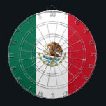 メキシコ国旗、バンデラ・ド・メキシコ ダーツボード<br><div class="desc">メキシコ国旗の歴史と意味メキシコ国旗とその色と特徴的なシンボル鮮やかは、メキシコの人々にとって深いの歴史的および文化的な重要性を持っている。この旗の現在のデザインは、イナシのサボテンに乗った金のワシがヘビを食べ散らす姿で、1968年から使用されている。しかし、この国旗の歴史は、メキシコがスペインから独立した19世紀初頭に遡る。- Early History 1821年に採択された最初のメキシコ国旗は、フランスの三色旗の影響を受けた。緑、白、赤の3本の縦帯を中心にメキシコ帝国の紋章を配した。緑の帯は独立を表し、白の帯は純度を表し、赤の帯は団結を表した。腕の上着はサボテンに止まったワシがヘビを食い荒らし、月桂樹のリースを囲んでいた。- The Older Seal1821年から1968年まで国旗に使用されていた古いバージョンのメキシコの封印は、より詳細で精巧なデザインを特色にした。鷲は翼を広げて描かれ、蛇は嘴でうずく姿を見せた。ワシはノパルと呼ばれる違うサボテンの一種にも止まっていた。月桂樹のリースは古いシールの中でも際立っており、当時メキシコ共和国を構成していた10の州を代表する10個の星が含まれていた。古い印の意味メキシコ印の古い版は豊かな象徴を持っていた。ワシは力と力を表し、ヘビは悪と罪を表した。ワシのヘビを食い荒らす行為は、悪に対する善の勝利を象徴していた。サボテンはアステカ族の神聖な植物で、メキシコの土地を代表していた。ローレルリースは勝利と名誉を象徴した。 – 色と意味、メキシコ国旗の色も意味がある。緑は希望を、白は純潔を、赤は独立のための戦いでメキシコの英雄によって流された血を表す。 – メキシコ国旗は国家のアイデンティティとプライドの強力な象徴である。国の豊かな歴史、文化、価値観を表している。 – 旗とその色はパブリックドメイン。</div>