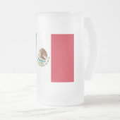 メキシコ国旗、バンデラ・ド・メキシコ フロストグラスビールジョッキ (正面右)