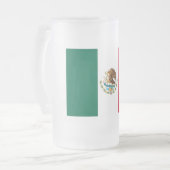 メキシコ国旗、バンデラ・ド・メキシコ フロストグラスビールジョッキ (正面左)