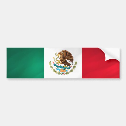 メキシコ国旗 バンパーステッカー (正面)