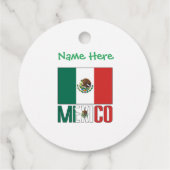 メキシコ国旗 パーソナライズデザイン フェイバータグ (裏面)