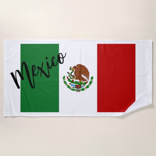 メキシコ国旗 ビーチタオル (正面)