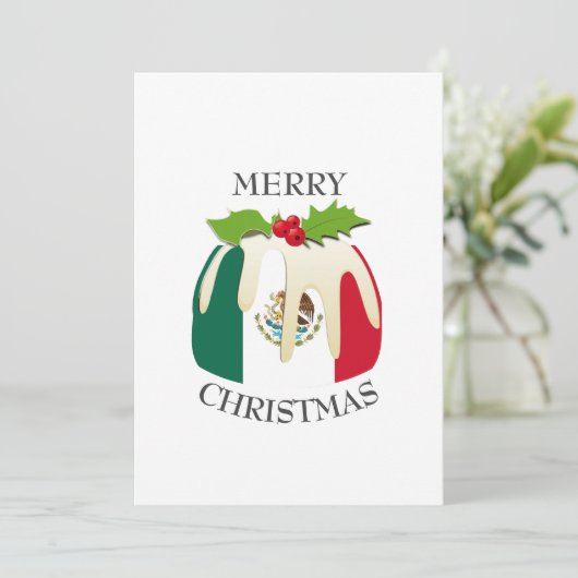 メキシコ国旗 |フェスティバルプラムプリン |クリスマス シーズンカード (スタンド正面)