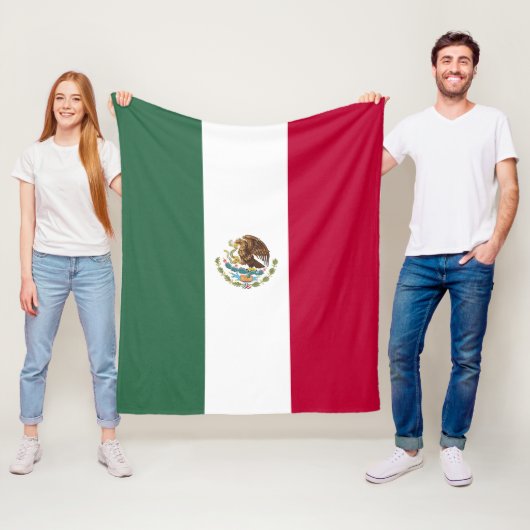 メキシコ国旗 フリースブランケット (インサイチュ)