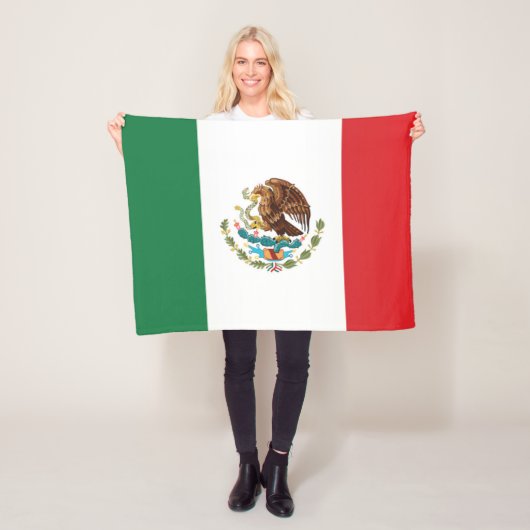 メキシコ国旗 フリースブランケット (インサイチュ)