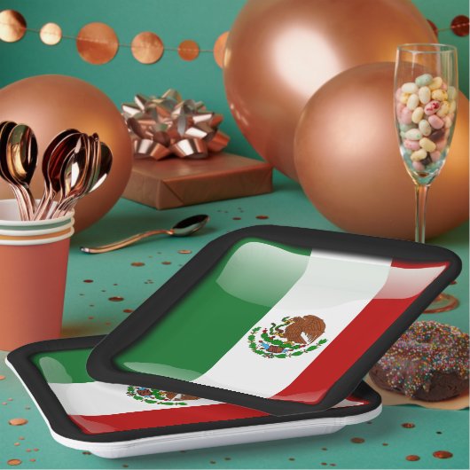 メキシコ国旗 ペーパープレート (複数)