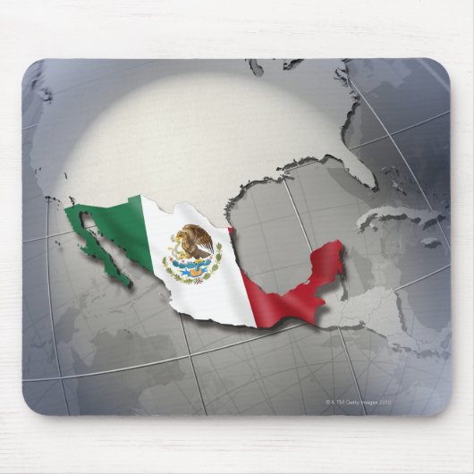 メキシコ国旗 マウスパッド (正面)