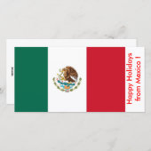 メキシコ国旗、メキシコからのハッピーホリデー シーズンカード (正面/裏面)