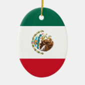 メキシコ国旗-メキシコの旗 セラミックオーナメント (正面)