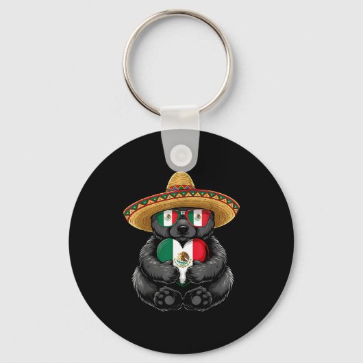 メキシコ国旗 メキシコの誇り メキシコのルーツ メキシコ キーホルダー (正面)