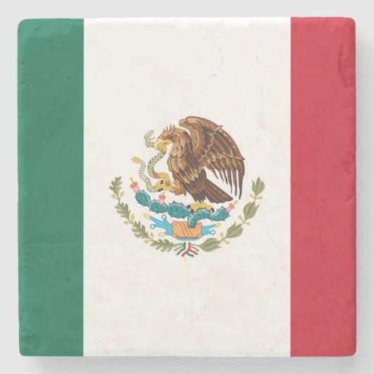 メキシコ国旗 – メキシコ国旗 ストーンコースター (正面)