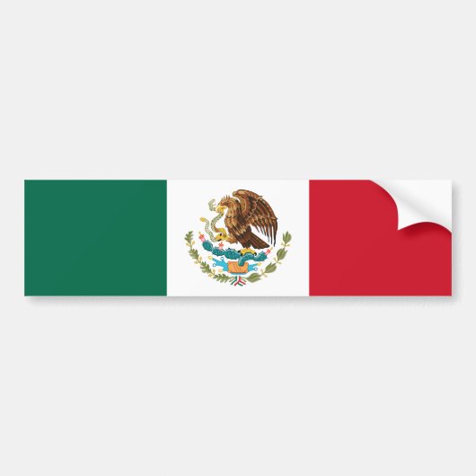 メキシコ国旗 – メキシコ国旗 バンパーステッカー (正面)