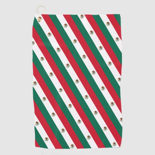 メキシコ国旗&メキシコ旅行、休日/スポーツファン ゴルフタオル (正面)