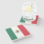 メキシコ国旗（メキシコ） ストーンコースター (横)
