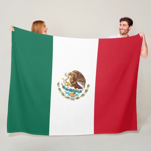 メキシコ国旗(メキシコ) フリースブランケット (インサイチュ)