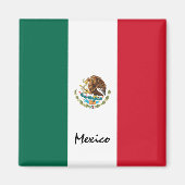 メキシコ国旗&メキシコ – 休日/スポーツファン マグネット (正面)