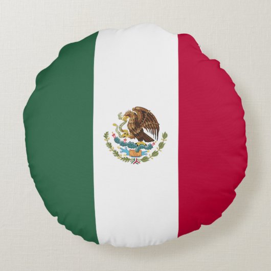 メキシコ国旗 ラウンドクッション (裏面)