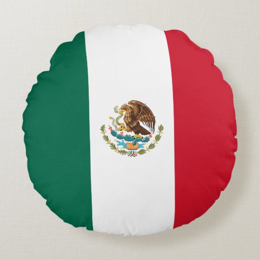 メキシコ国旗 ラウンドクッション (正面)