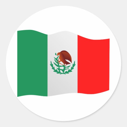 メキシコ国旗 ラウンドシール (正面)