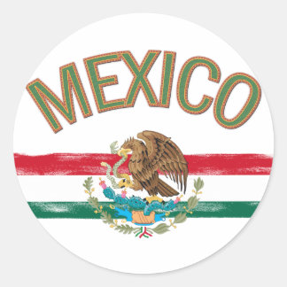 メキシコ国旗 ラウンドシール