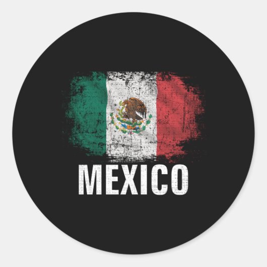 メキシコ国旗 ラウンドシール (正面)