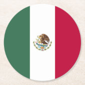 メキシコ国旗 ラウンドペーパーコースター (正面)