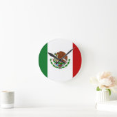 メキシコ国旗 ラウンド壁時計 (ホーム)