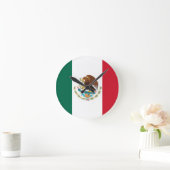 メキシコ国旗 ラウンド壁時計 (ホーム)