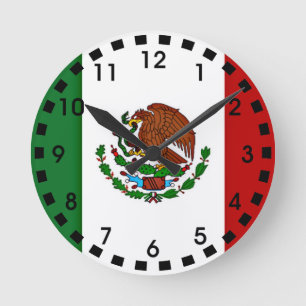 メキシコ国旗 ラウンド壁時計