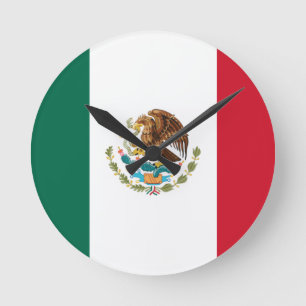 メキシコ国旗 ラウンド壁時計