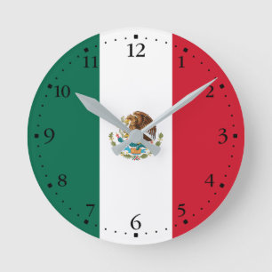 メキシコ国旗 ラウンド壁時計