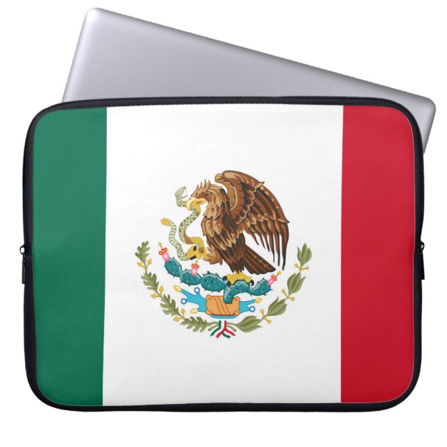 メキシコ国旗 ラップトップスリーブ (正面)