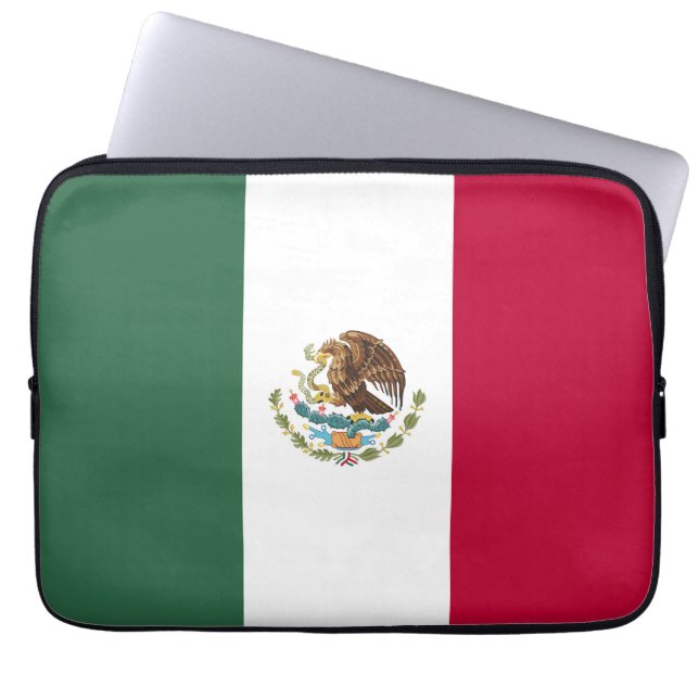 メキシコ国旗 ラップトップスリーブ (正面)